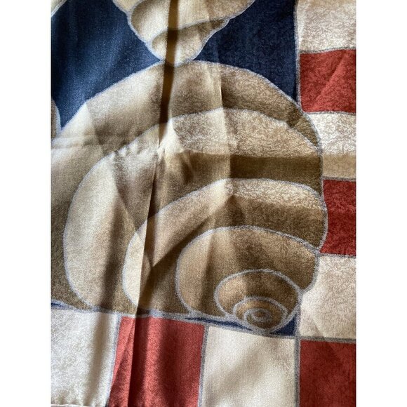 NWT Jim Thompson Silk Scarf Brown Gold Abstract Print - Picture 4 of 6